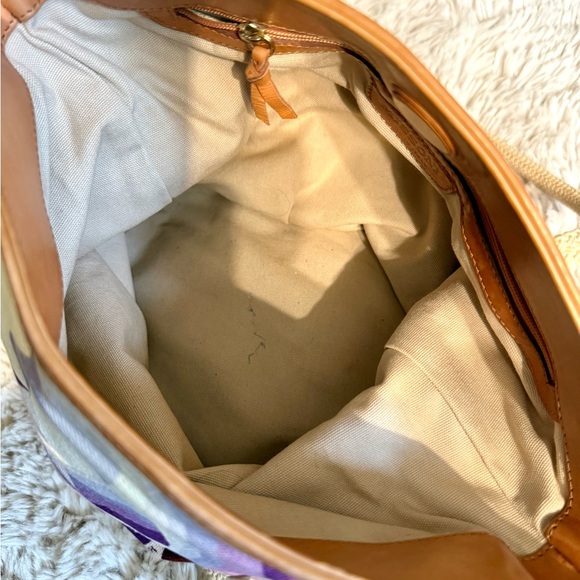 Missoni Multicolor Abstract Bucket leather canvas Shoulder Bag - Picture 9 of 15